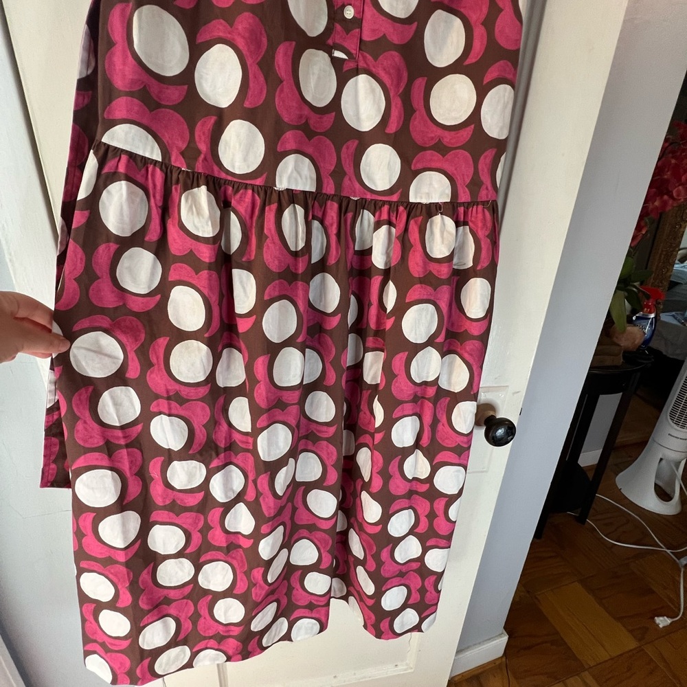 J. McLaughlin Pink Polka Dot Maxi Shirt Dress - Picture 14 of 16